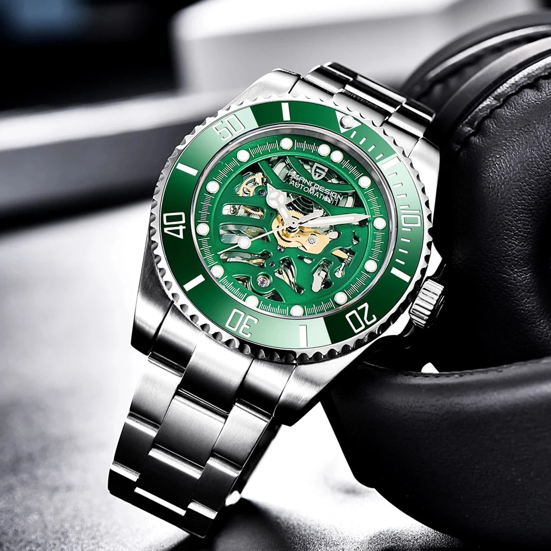 PAGANI DESIGN Men's Watch Stainless Steel Waterproof Mechanical 43mm | PD-1659