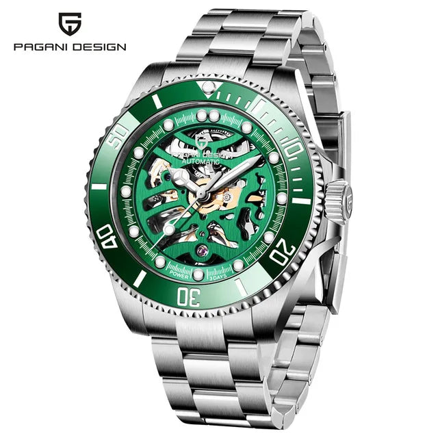 PAGANI DESIGN Men's Watch Stainless Steel Waterproof Mechanical 43mm | PD-1659