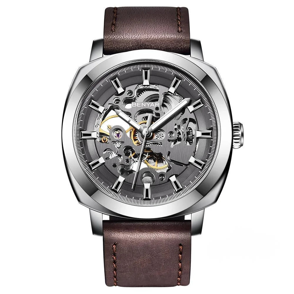 BENYAR Watch for Men Skeleton Tourbillon Automatic Mechanical 45mm | BY-5121