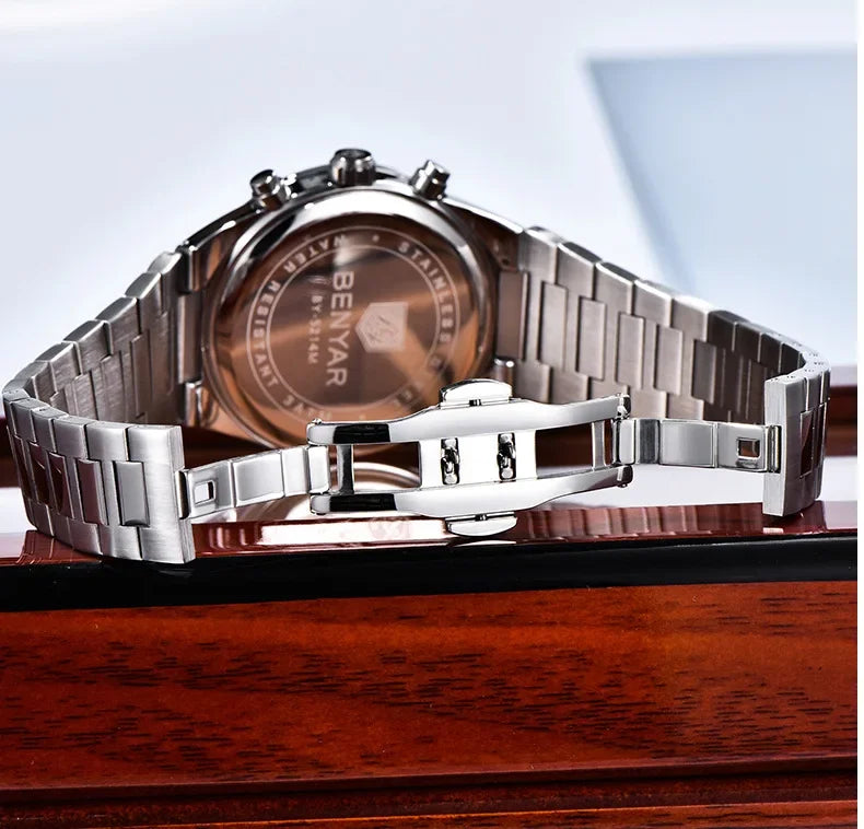 BENYAR New Business Elegant Men's Quartz Watch with Chronograph 42mm | BY-5214