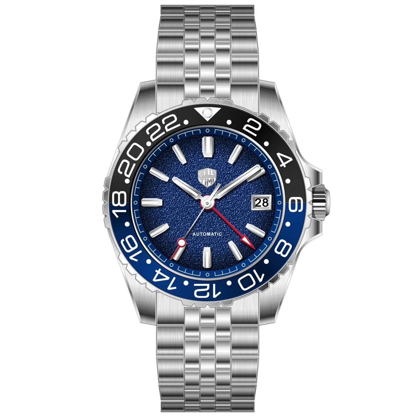 RollsTimi Mechanical NH34 Automatic Sapphire Stainless Steel Luminous 41mm | RT-7935