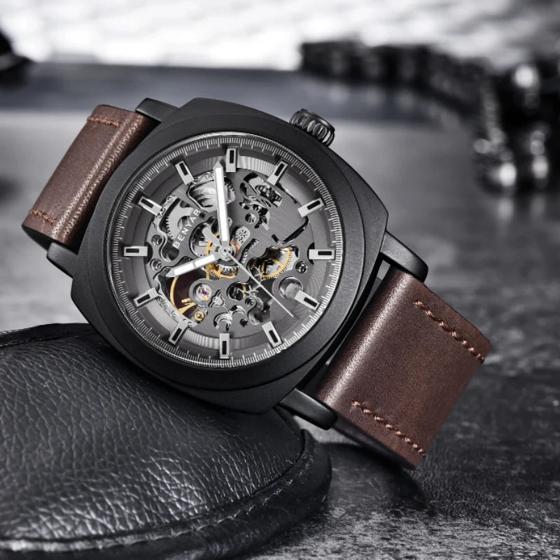 BENYAR Watch for Men Skeleton Tourbillon Automatic Mechanical 45mm | BY-5121