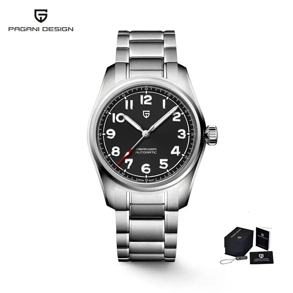 PAGANI DESIGN Men's Pilot Automatic Mechanical Watch Nh35A 38mm | PD-1717