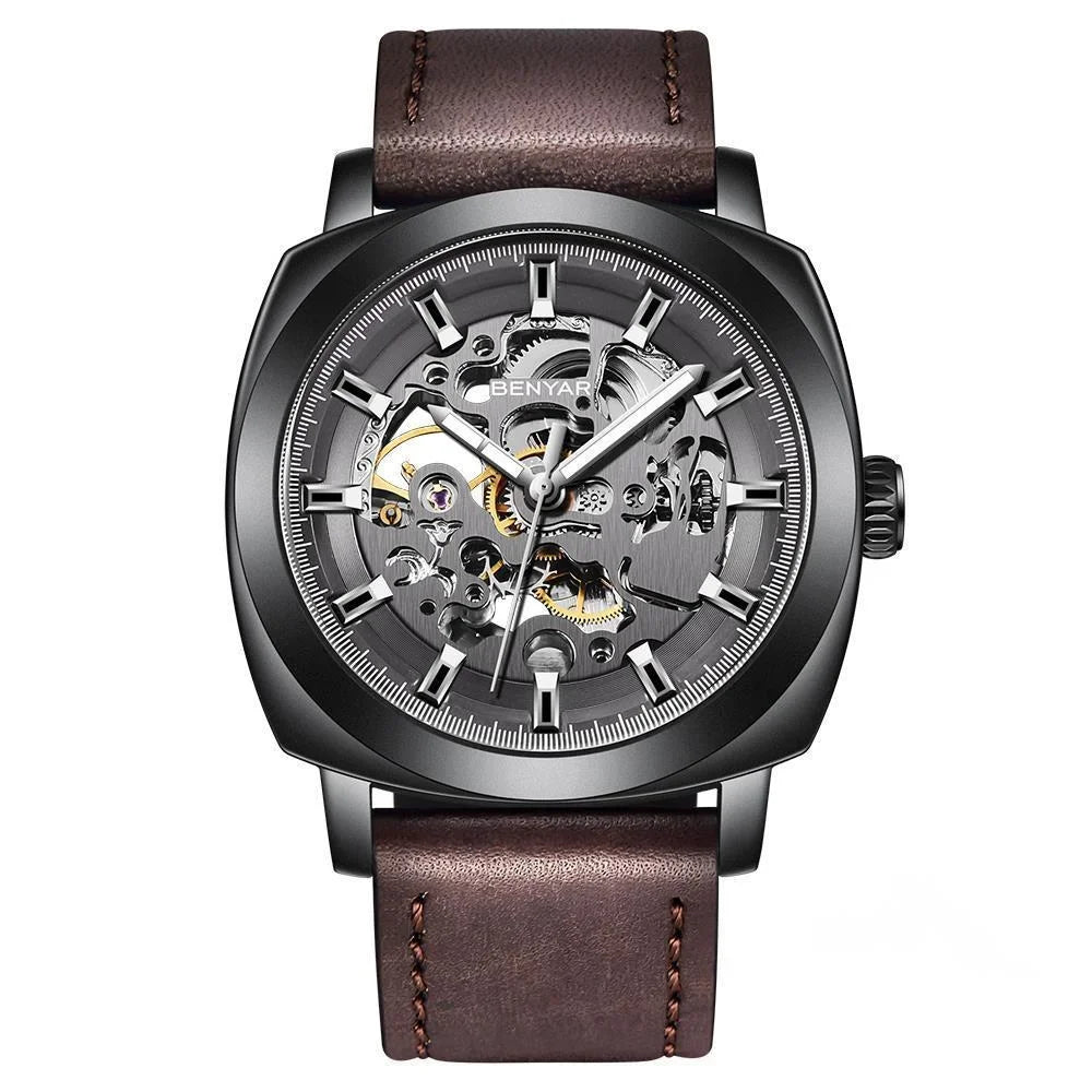BENYAR Watch for Men Skeleton Tourbillon Automatic Mechanical 45mm | BY-5121