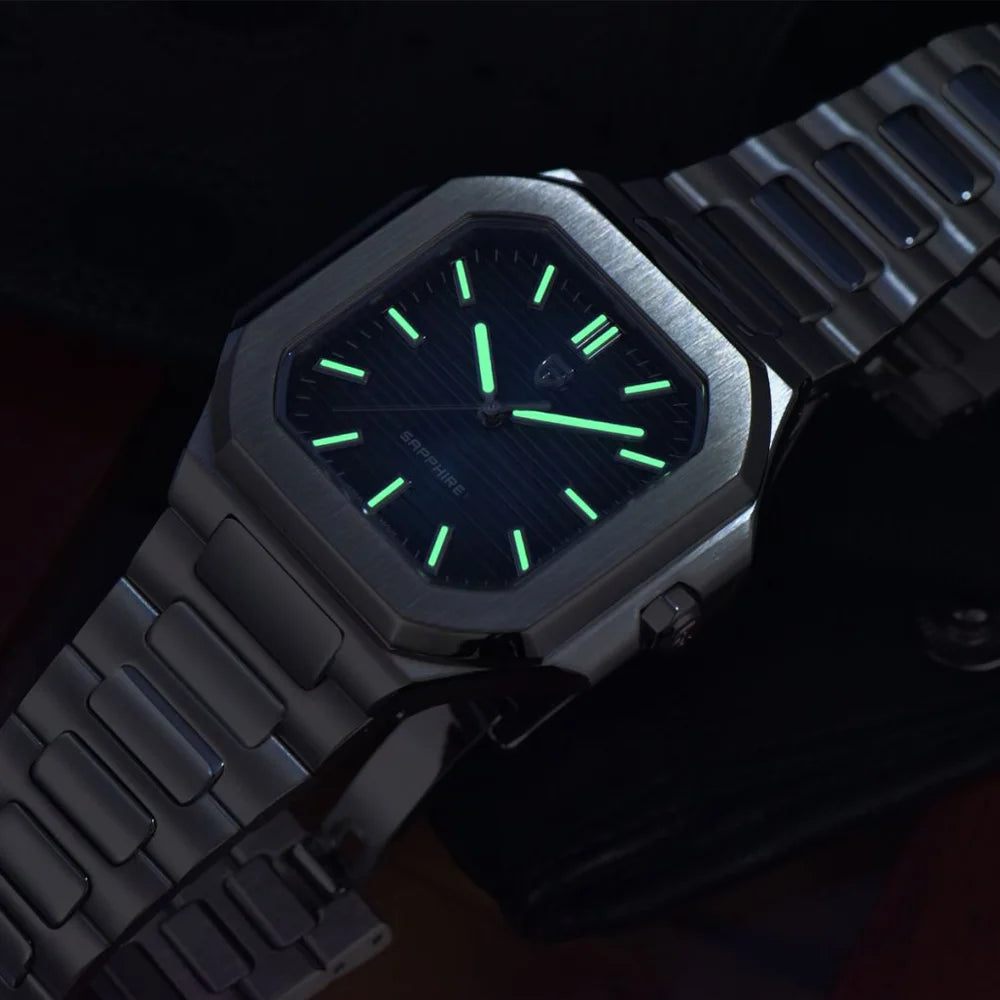 PAGANI DESIGN Square Quartz Sapphire Stainless Steel Watch 37mm | PD-YS019
