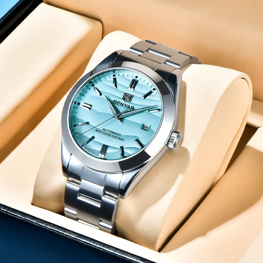 BENYAR Stainless Steel Waterproof Men's Automatic Mechanical Watch 40mm | BY-5208M