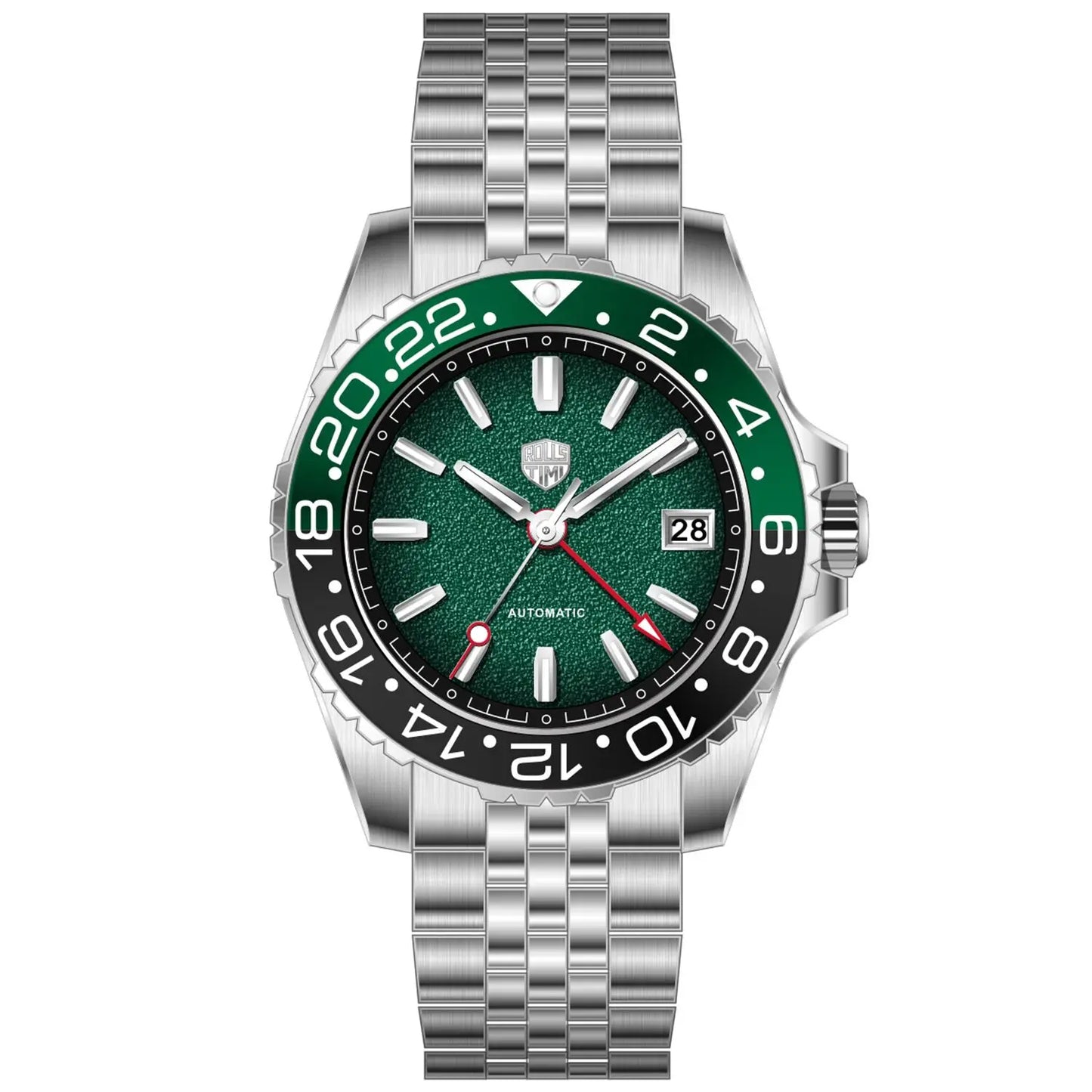 RollsTimi Mechanical NH34 Automatic Sapphire Stainless Steel Luminous 41mm | RT-7935