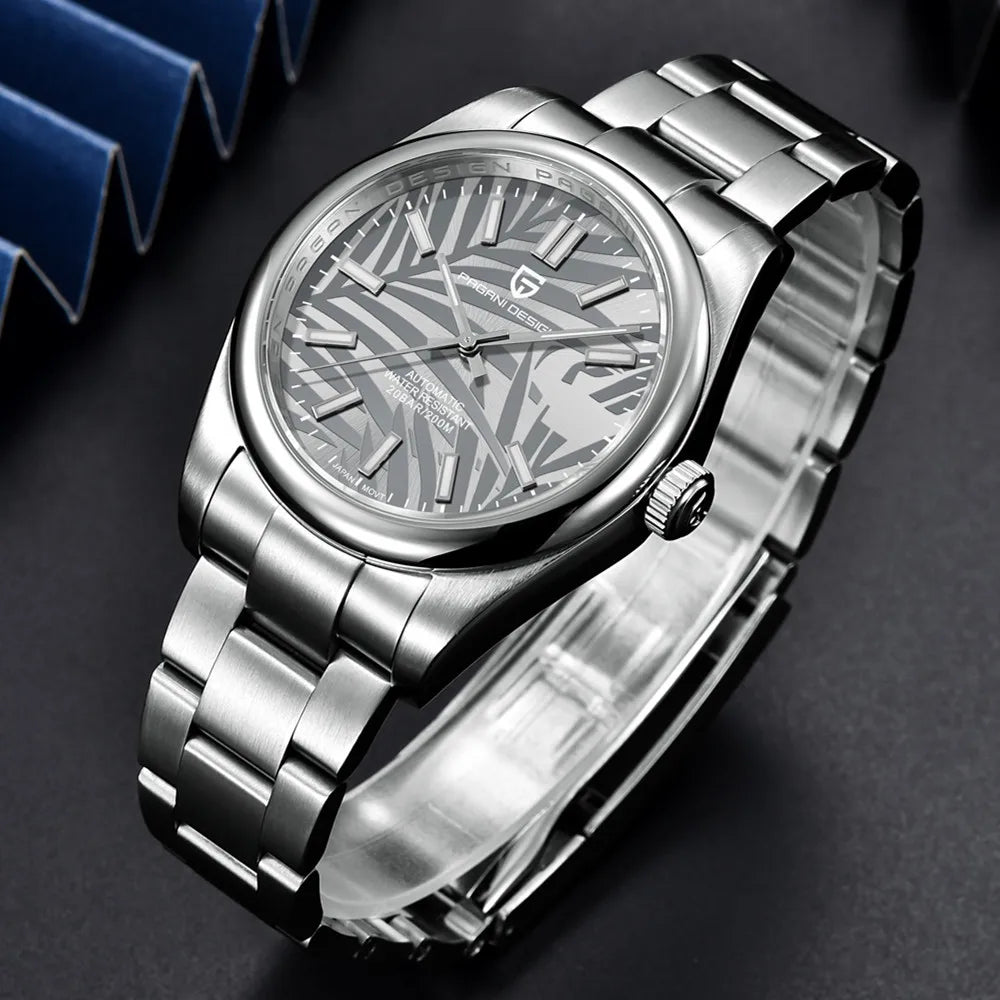 PAGANI DESIGN Palm Leaf Dial Calendar Mechanical Man Watch 40mm | PD-1715