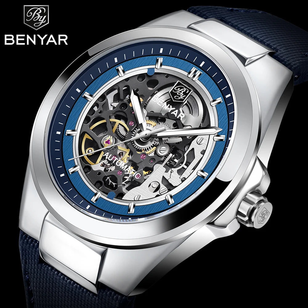 BENYAR New Skeleton Automatic Mechanical Fashion Classic Watch 42mm | BY-5207M