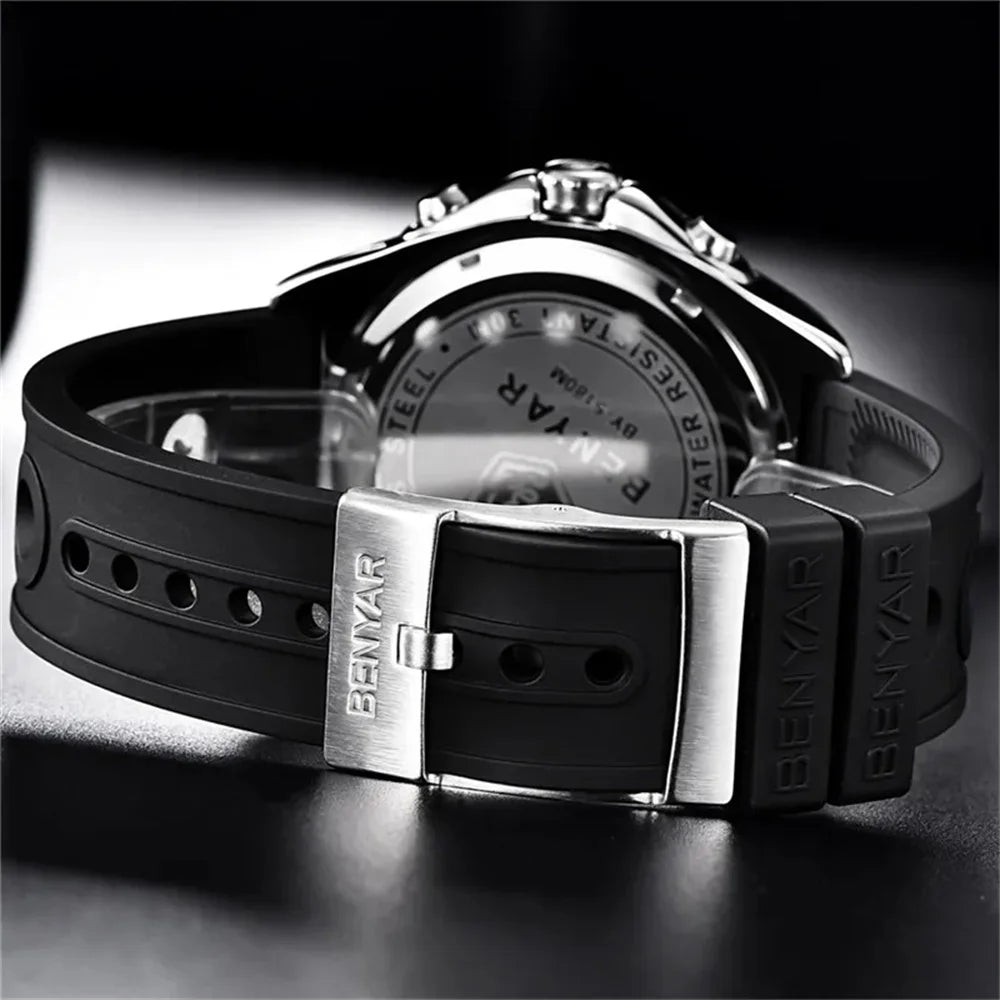 BENYAR Watch Men Sport Quartz Male Chronograph Date 43mm | BY-5180