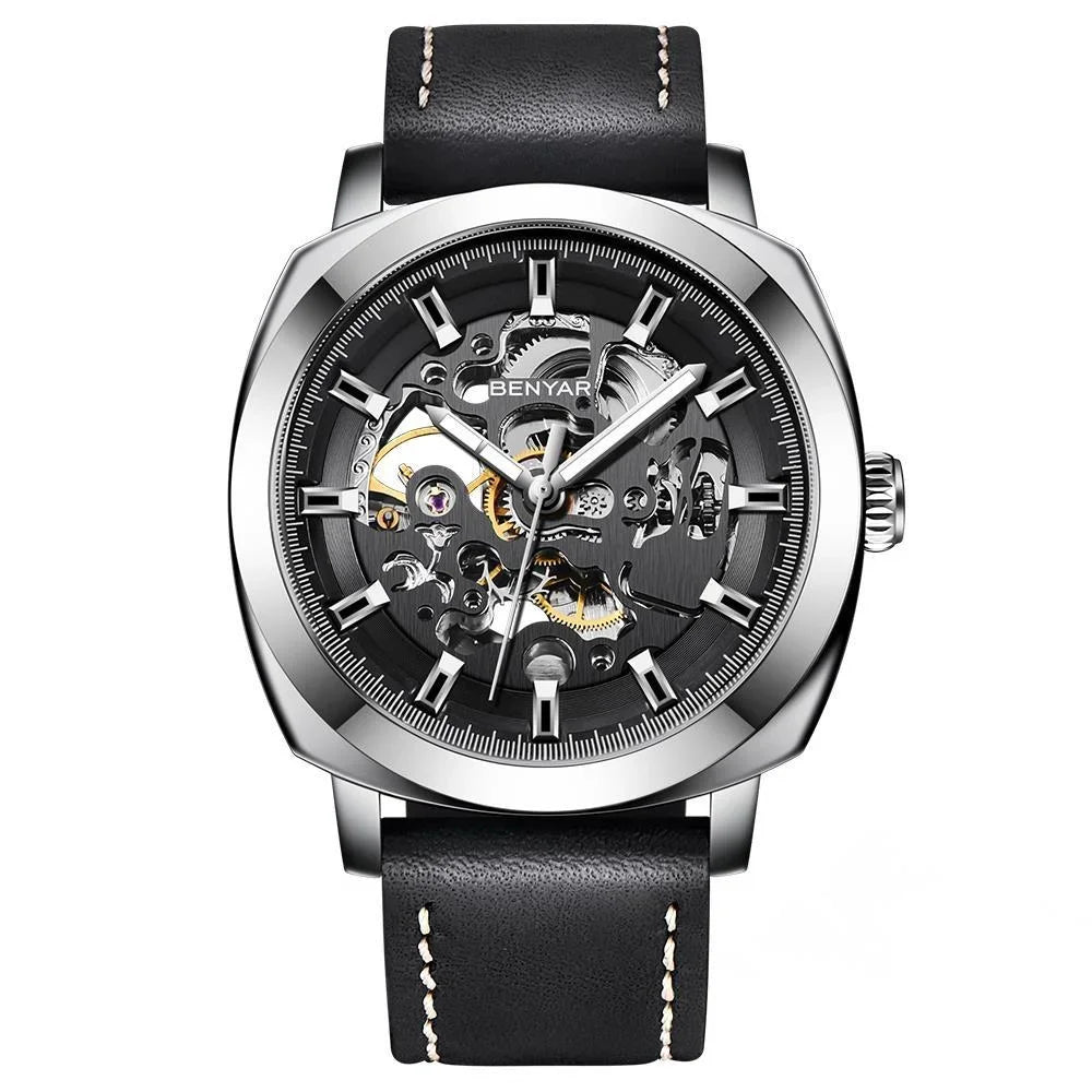 BENYAR Watch for Men Skeleton Tourbillon Automatic Mechanical 45mm | BY-5121