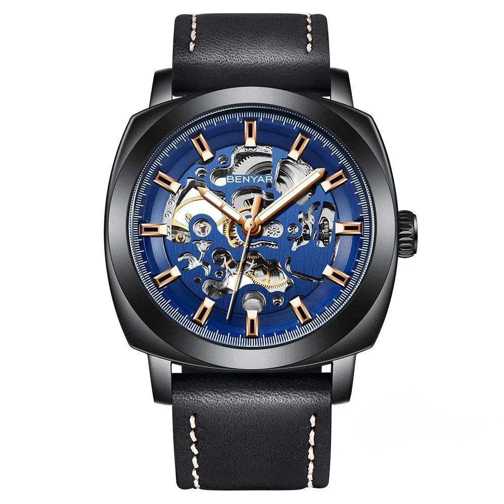 BENYAR Watch for Men Skeleton Tourbillon Automatic Mechanical 45mm | BY-5121