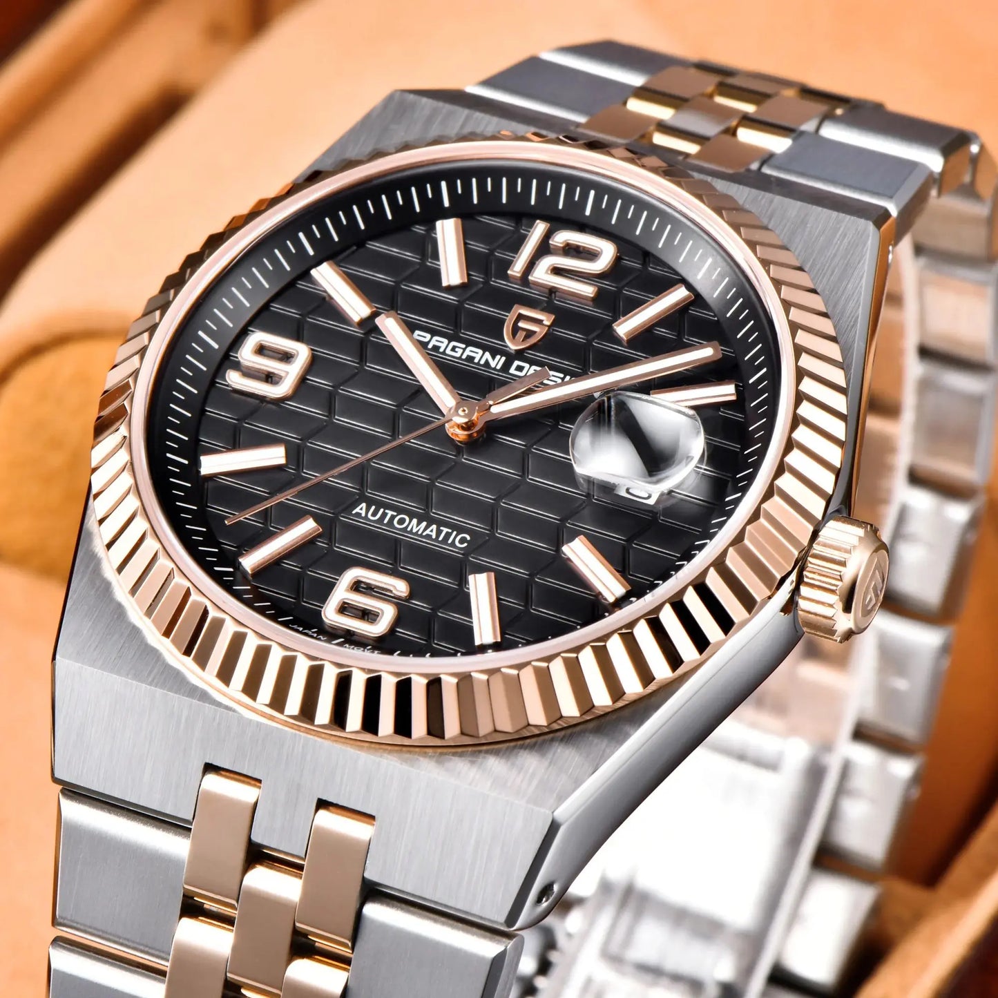 PAGANI DESIGN 3D Rhombus Dial Automatic Watch For Men 40.5mm | PD-YS027