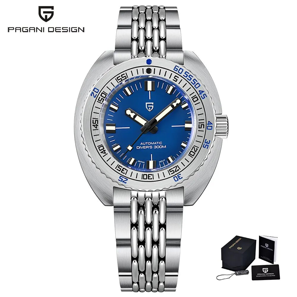 PAGANI DESIGN Men's Automatic Mechanical Divers Watches NH38 43mm | PD-1719