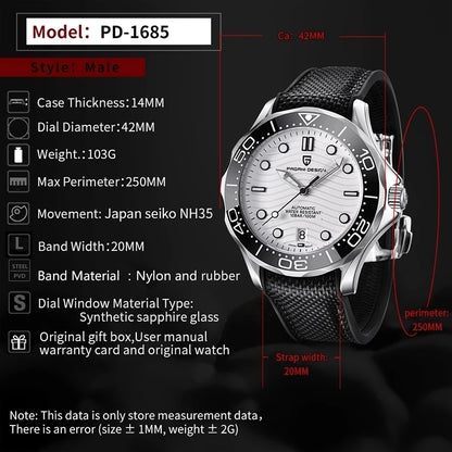 PAGANI DESIGN Men's Mechanical Watches 42mm | PD-1685