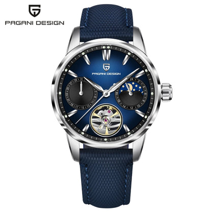 PAGANI DESIGN Pilot's Hollow Moon Phase Men Mechanical Watch 41mm | PD-YS021