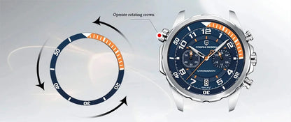 PAGANI DESIGN Quartz Waterproof Multi functional Chronograph 44mm | PD-1811