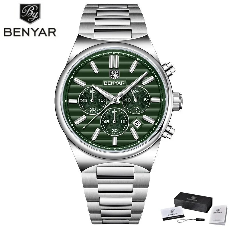 BENYAR New Business Elegant Men's Quartz Watch with Chronograph 42mm | BY-5214