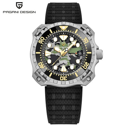 PAGANI DESIGN Military Men's Camouflage Hollow Dial Automatic 40.7mm | PD-YN009