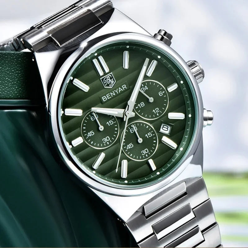 BENYAR New Business Elegant Men's Quartz Watch with Chronograph 42mm | BY-5214