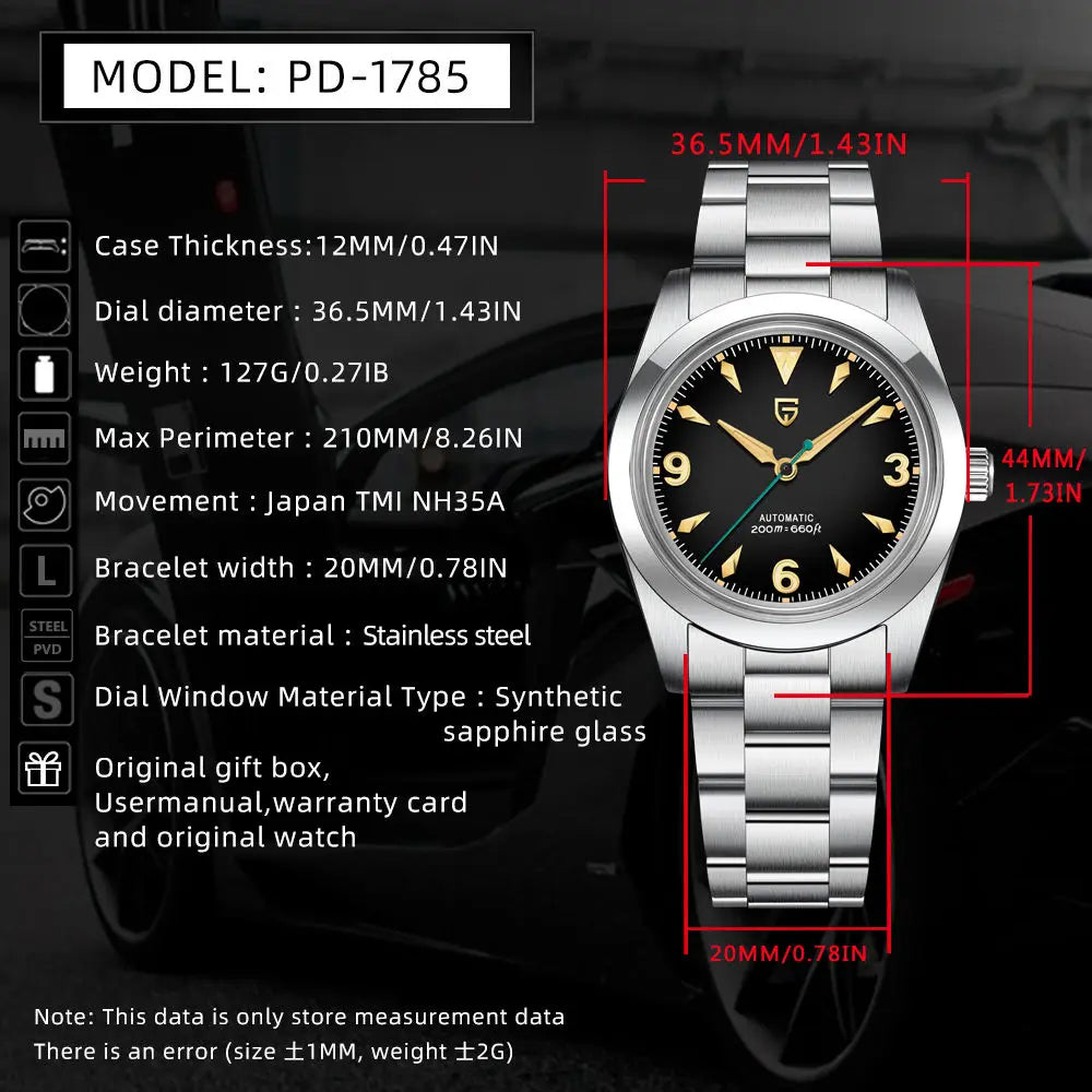 PAGANI DESIGN Automatic Mechanical 36.5mm | PD-1785