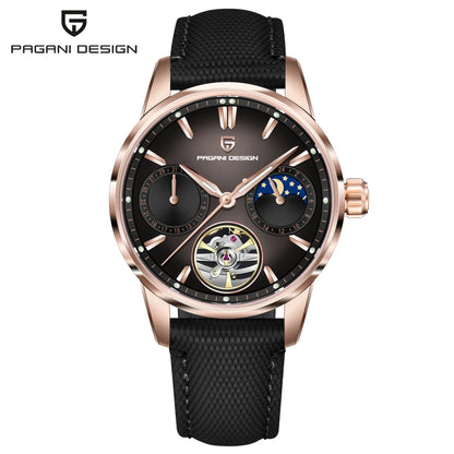 PAGANI DESIGN Pilot's Hollow Moon Phase Men Mechanical Watch 41mm | PD-YS021