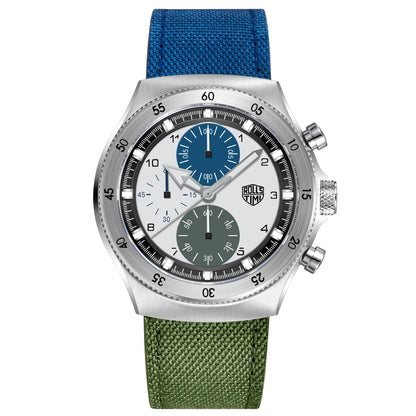 RollsTimi Quartz Watch For Men Two-color Nylon Sport Chronograph 43mm | RT-7932