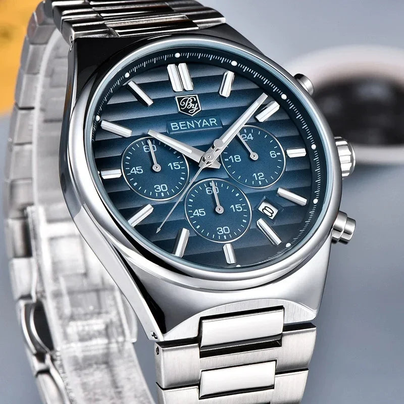 BENYAR New Business Elegant Men's Quartz Watch with Chronograph 42mm | BY-5214