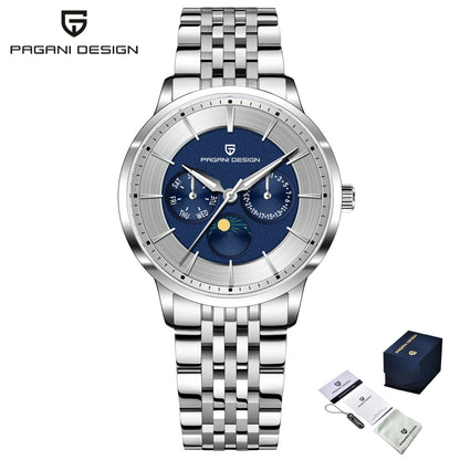 PAGANI DESIGN Men's Quartz Watch Multifunctional with Moonphase 40mm | PD-1795