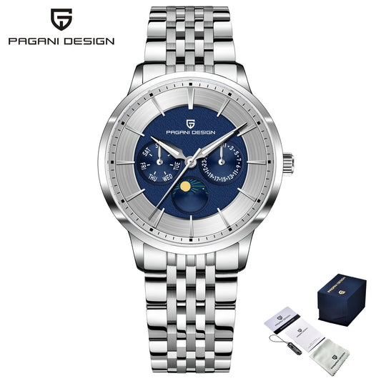 PAGANI DESIGN Men's Quartz Watch Multifunctional with Moonphase 40mm | PD-1795