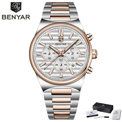 BENYAR New Business Elegant Men's Quartz Watch with Chronograph 42mm | BY-5214