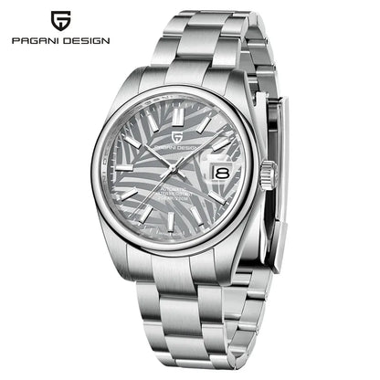 PAGANI DESIGN Palm Leaf Dial Calendar Mechanical Man Watch 40mm | PD-1715