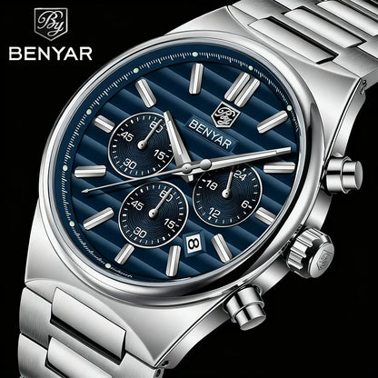 BENYAR New Business Elegant Men's Quartz Watch with Chronograph 42mm | BY-5214
