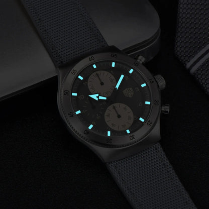 RollsTimi Quartz Watch For Men Two-color Nylon Sport Chronograph 43mm | RT-7932