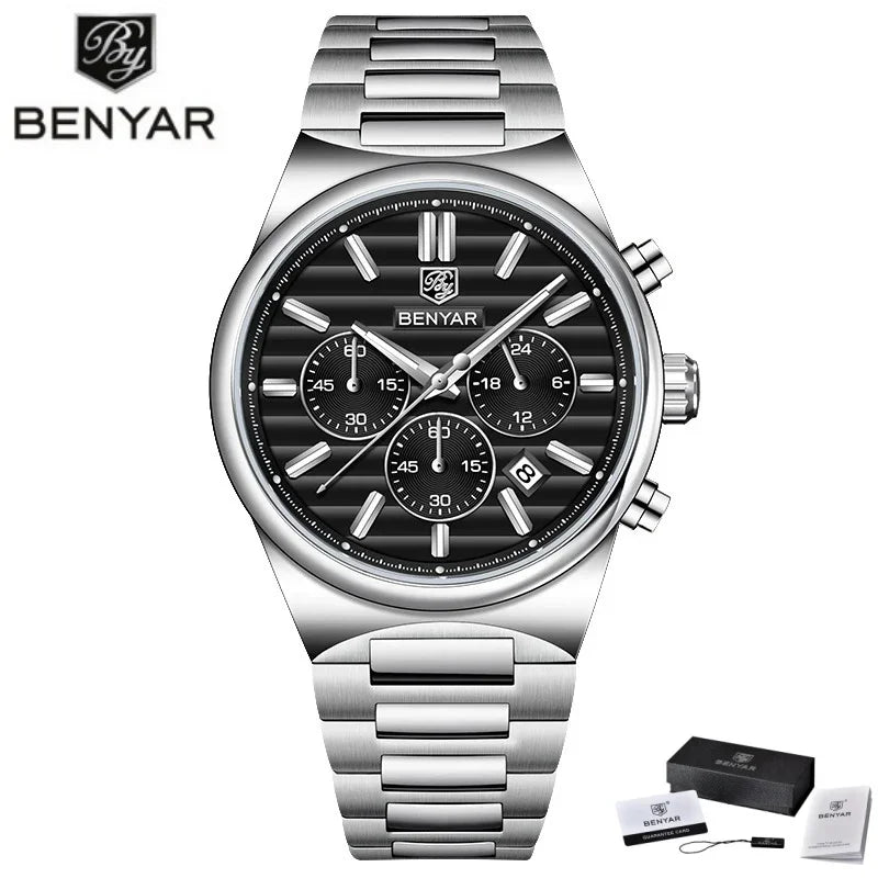 BENYAR New Business Elegant Men's Quartz Watch with Chronograph 42mm | BY-5214