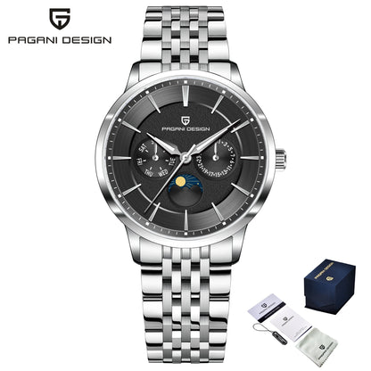 PAGANI DESIGN Men's Quartz Watch Multifunctional with Moonphase 40mm | PD-1795