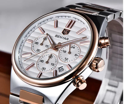 BENYAR New Business Elegant Men's Quartz Watch with Chronograph 42mm | BY-5214