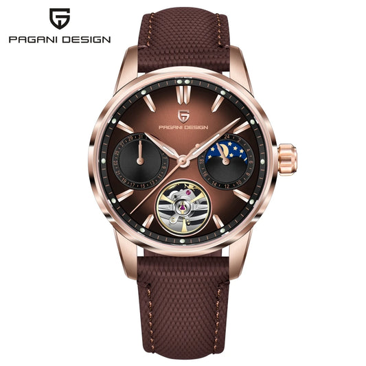 PAGANI DESIGN Pilot's Hollow Moon Phase Men Mechanical Watch 41mm | PD-YS021