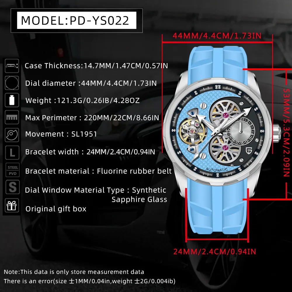 PAGANI DESIGN Mechanical Tourbillon Automatic 44mm | PD-YS022
