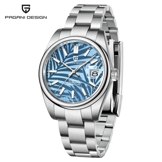 PAGANI DESIGN Palm Leaf Dial Calendar Mechanical Man Watch 40mm | PD-1715